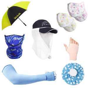 여름철 내 피부를 보호하는 필드용품 모음(장갑 토시 스카프 우산 마스크 가리개 등)